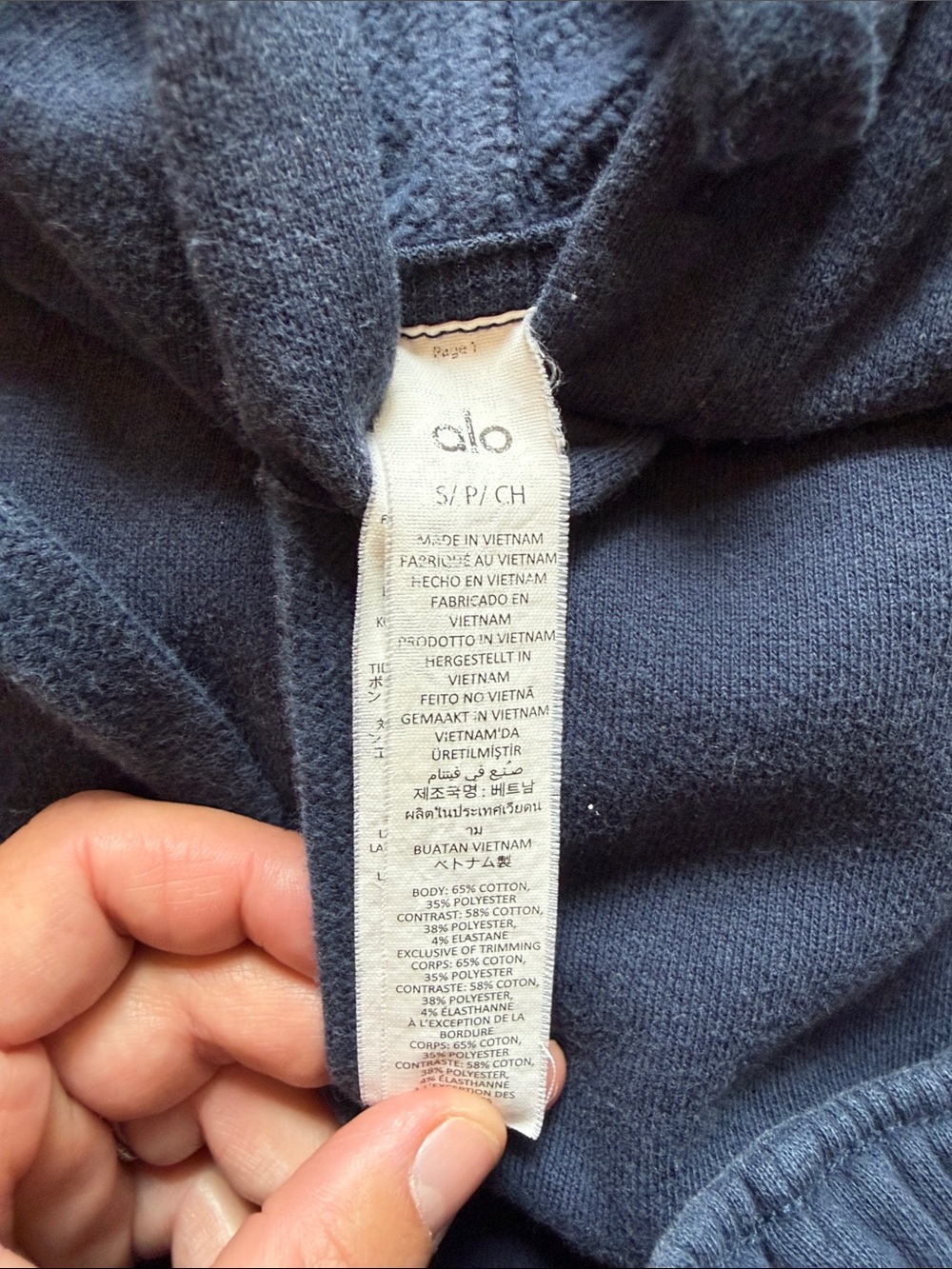 ALO Yoga Women's Navy Hoodie and Joggers Set - Picture 2 of 3